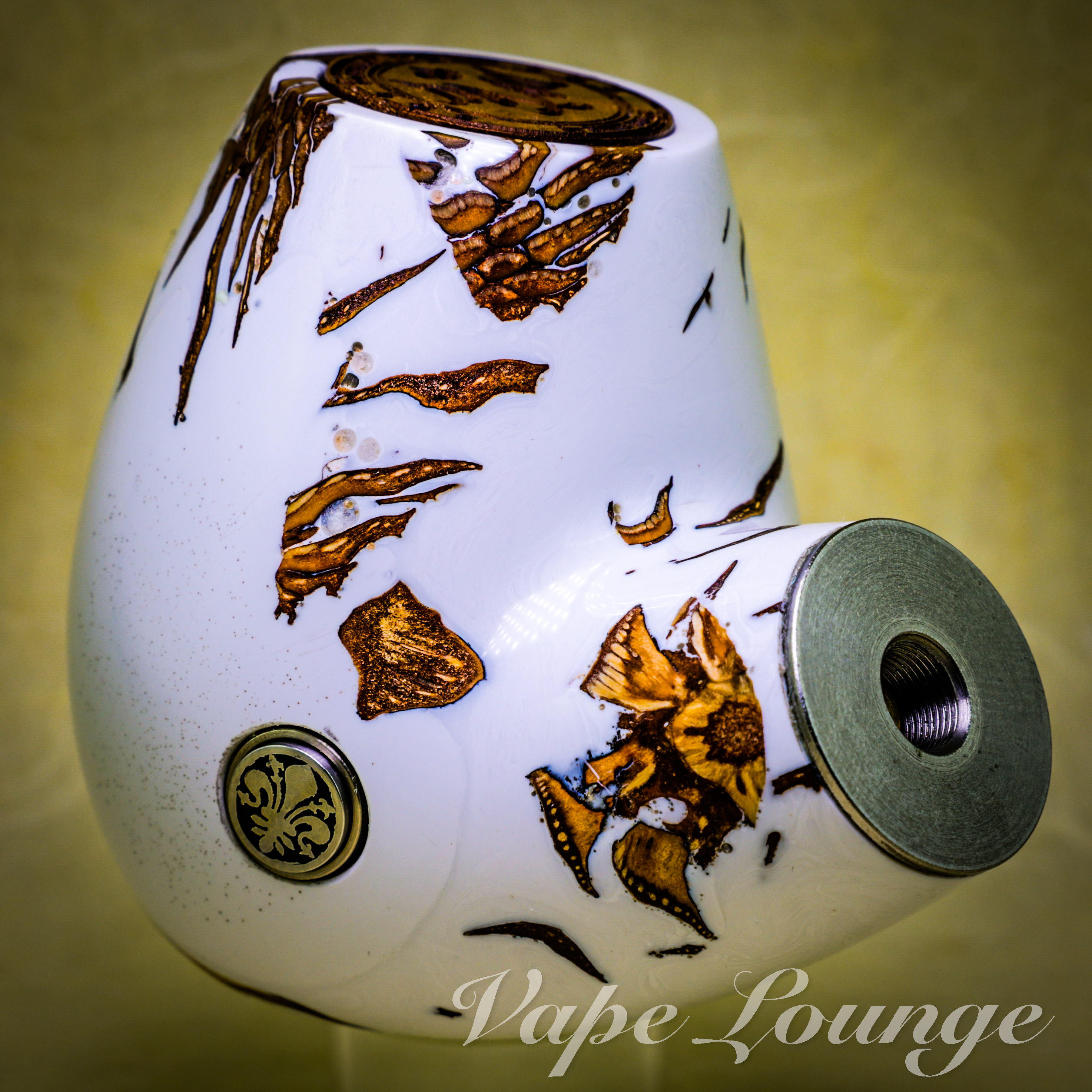 mike-malak-hybridwood-white-6 Pfeife Tannzapfen/Acryl Weiss Handmade Woodart by Mike Malak