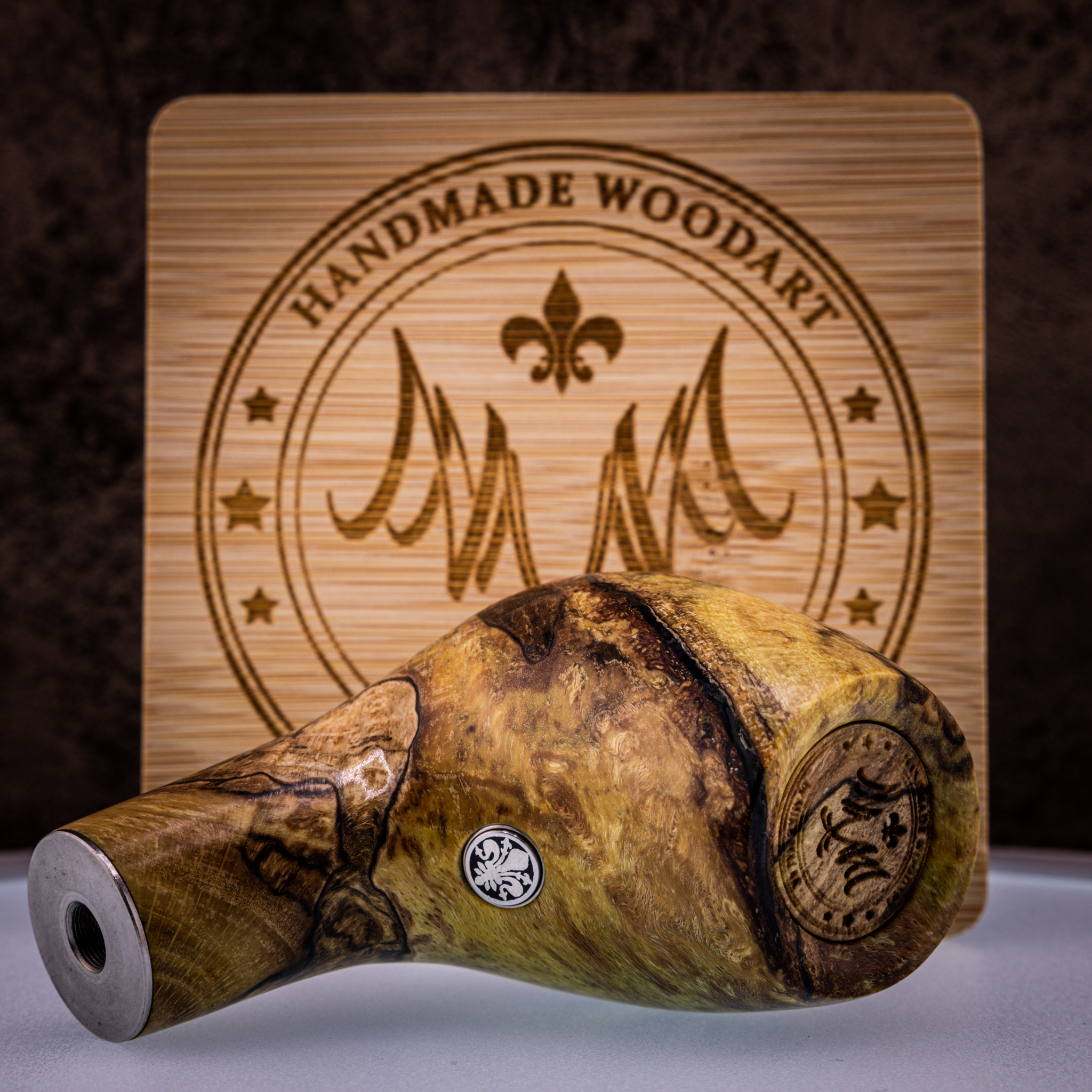 Stabwood_Maserholz_Mike_Malak-1 Pfeife Stabilisiertes Maserholz Woodar Handmade t by Mike Malak